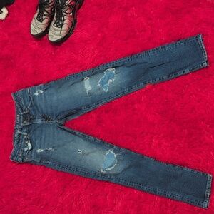 Men's American Eagle Air flex Slim Distressed Blue Jeans